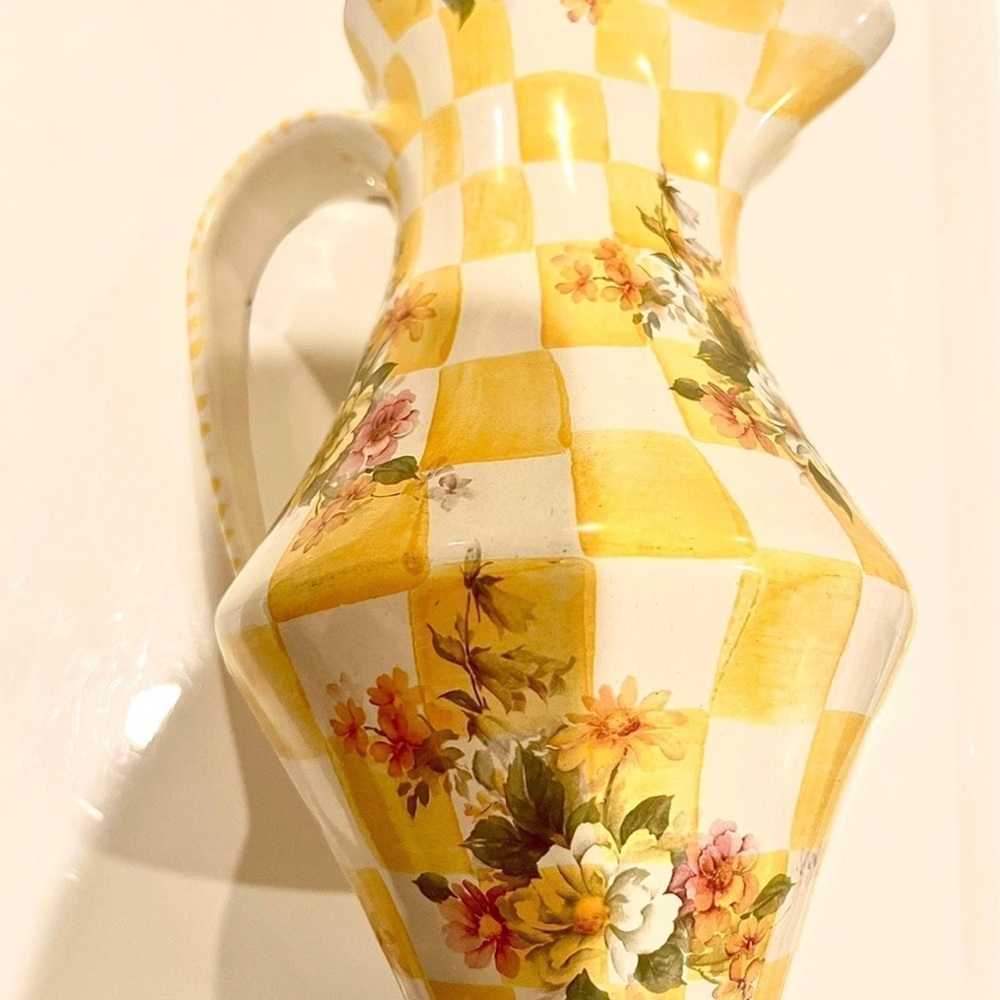 Vintage Mackenzie Childs HONEYMOON DANDY LION 9.75" Water Pitcher Jug